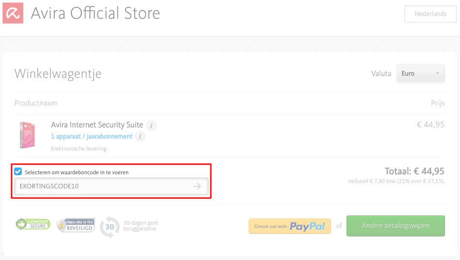 Avira Antivirus kortingscode gebruiken