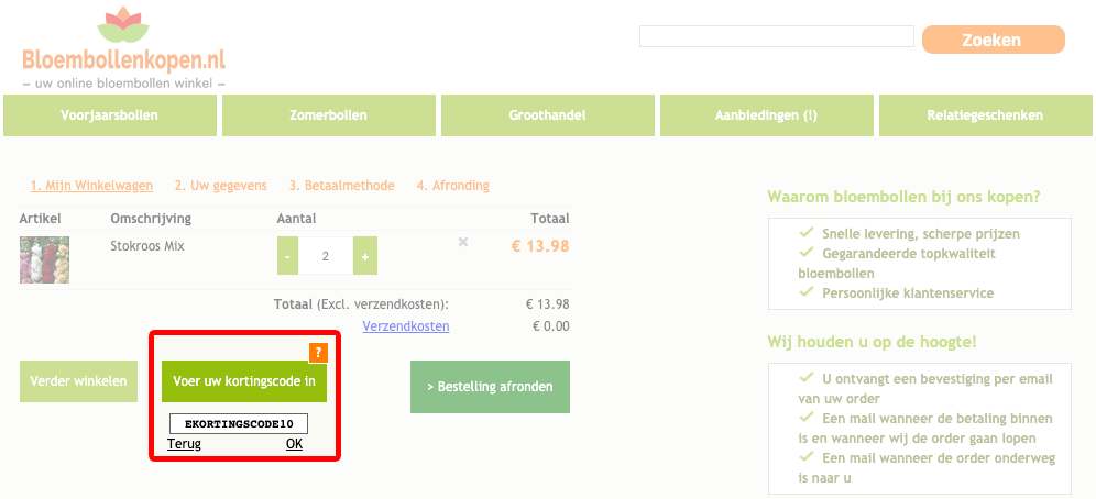 Bloembollenkopen.nl kortingscode gebruiken