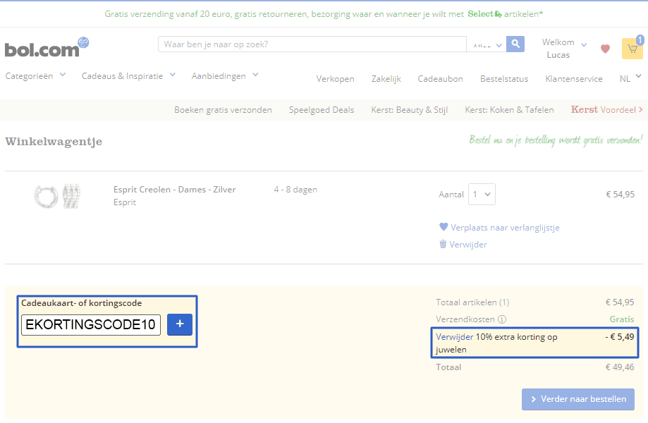 bol.com kortingscode gebruiken
