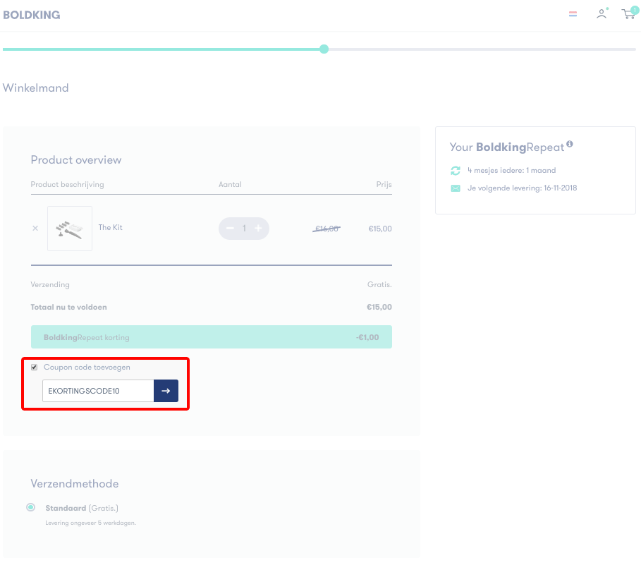 Boldking kortingscode gebruiken