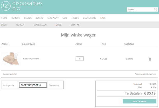 Disposables.bio kortingscode gebruiken