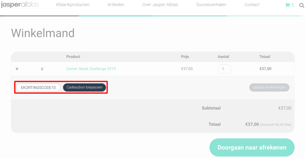 Jasper Alblas kortingscode gebruiken