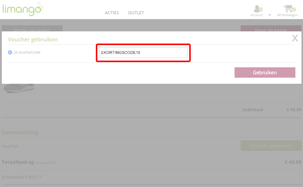 Limango kortingscode gebruiken