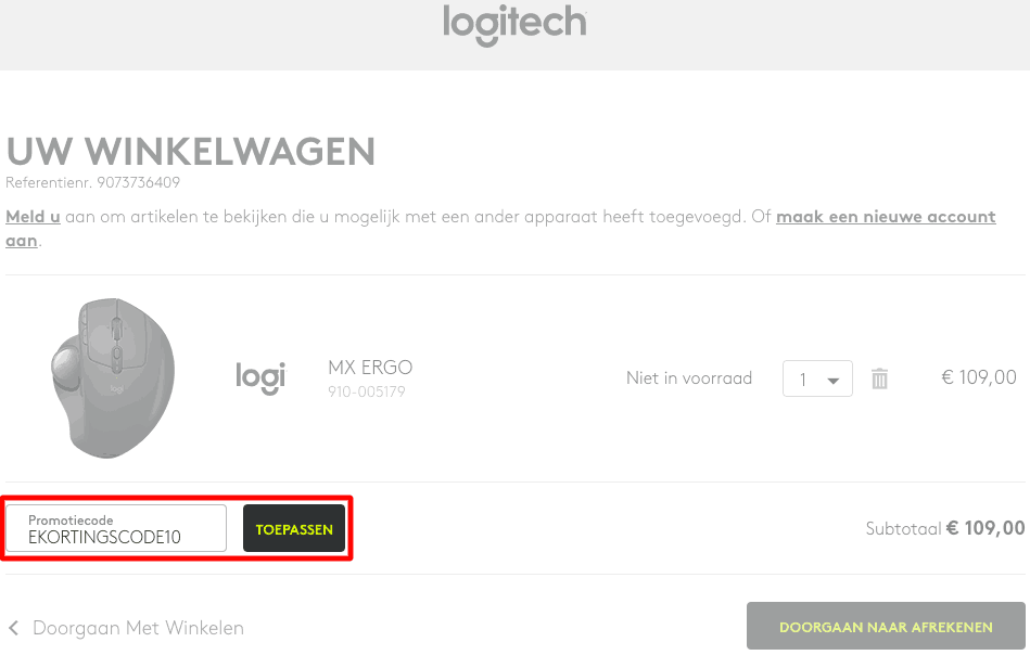 Logitech kortingscode gebruiken