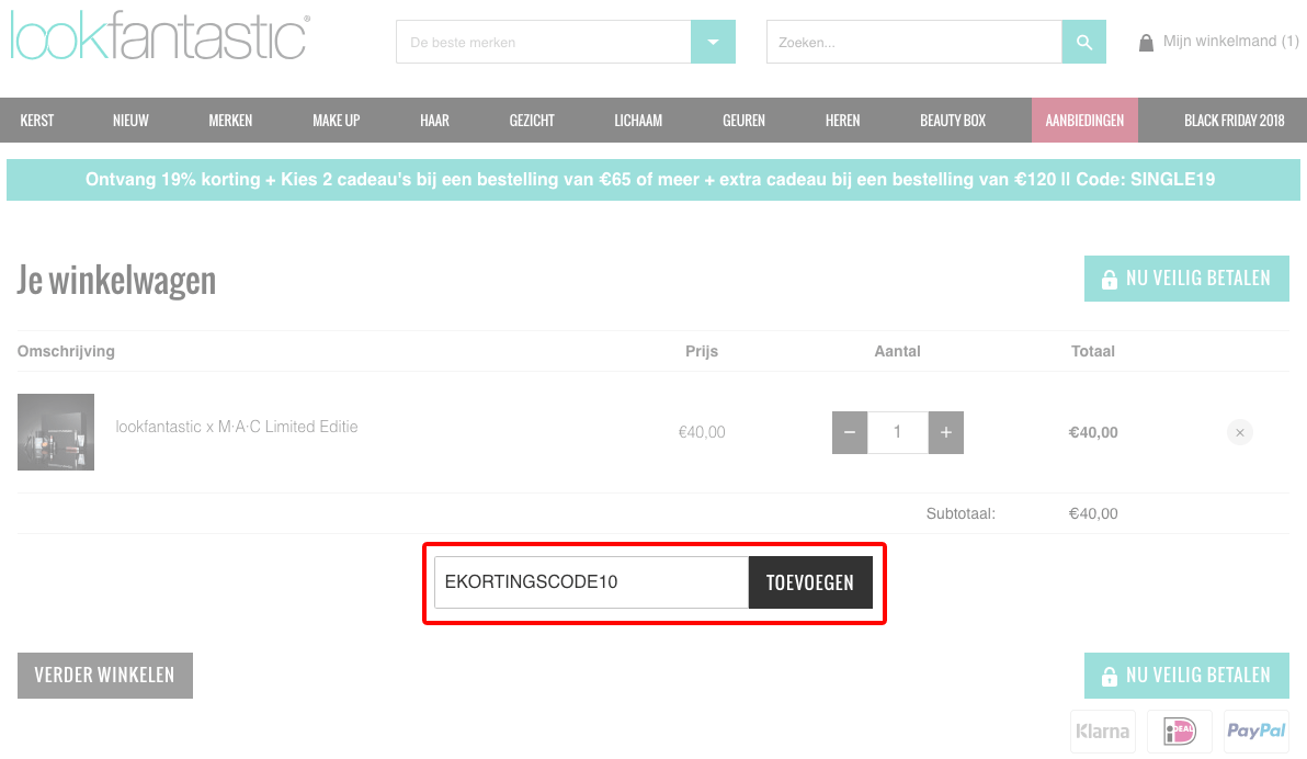 Lookfantastic kortingscode gebruiken