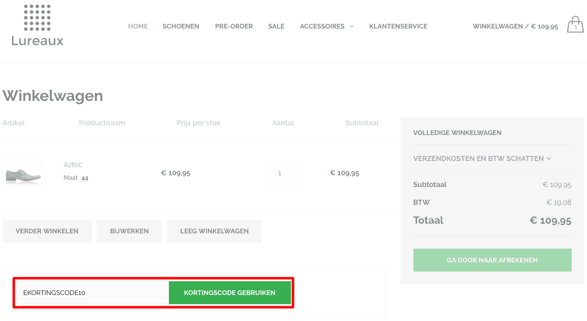 Lureaux kortingscode gebruiken