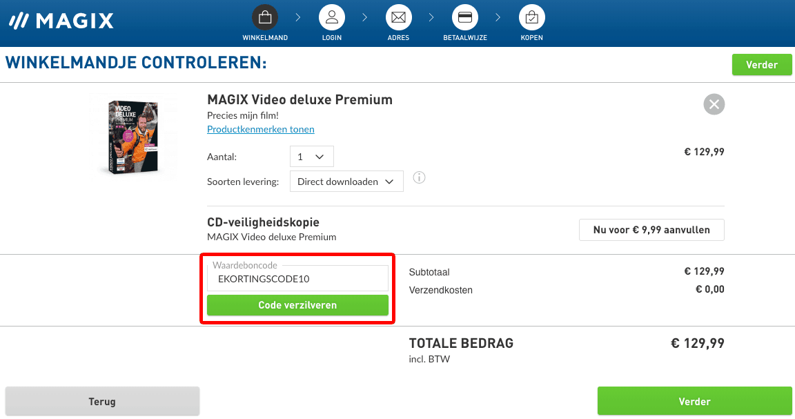 Magix kortingscode gebruiken