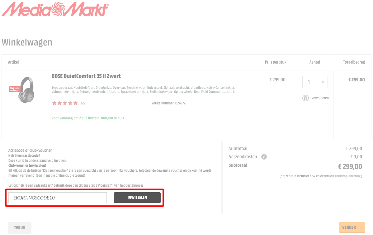 Media Markt kortingscode gebruiken
