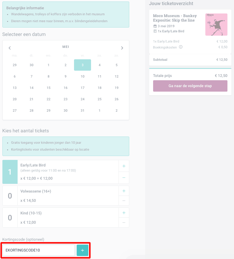 Moco Museum kortingscode gebruiken
