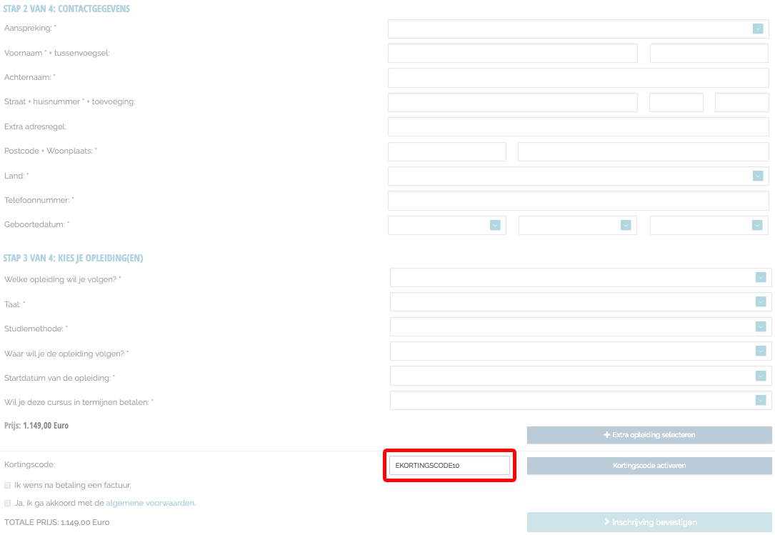 NHBO kortingscode gebruiken