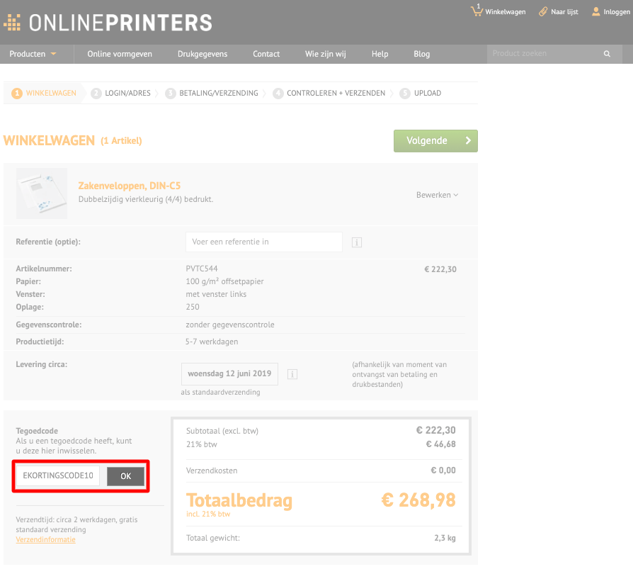 Onlineprinters kortingscode gebruiken