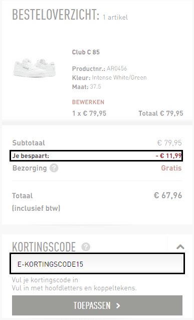 Reebok kortingscode gebruiken