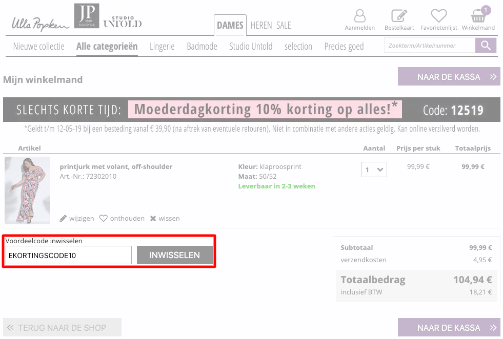 Ulla Popken kortingscode gebruiken