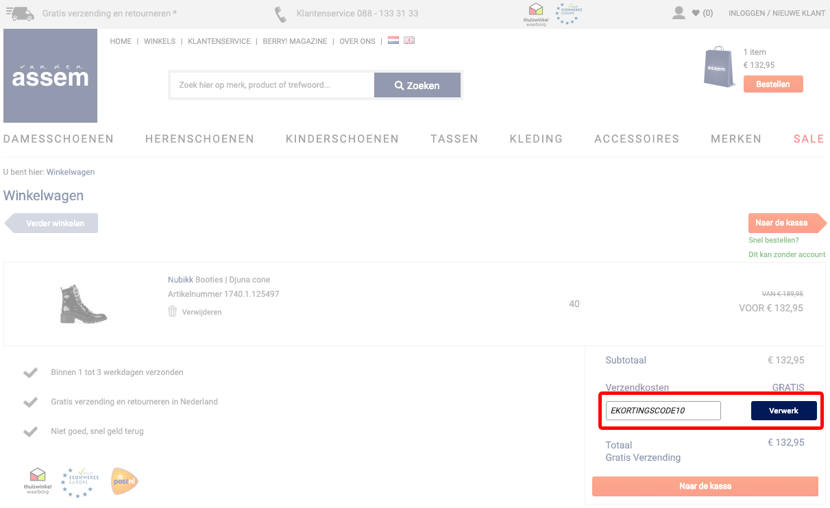 van den Assem kortingscode gebruiken