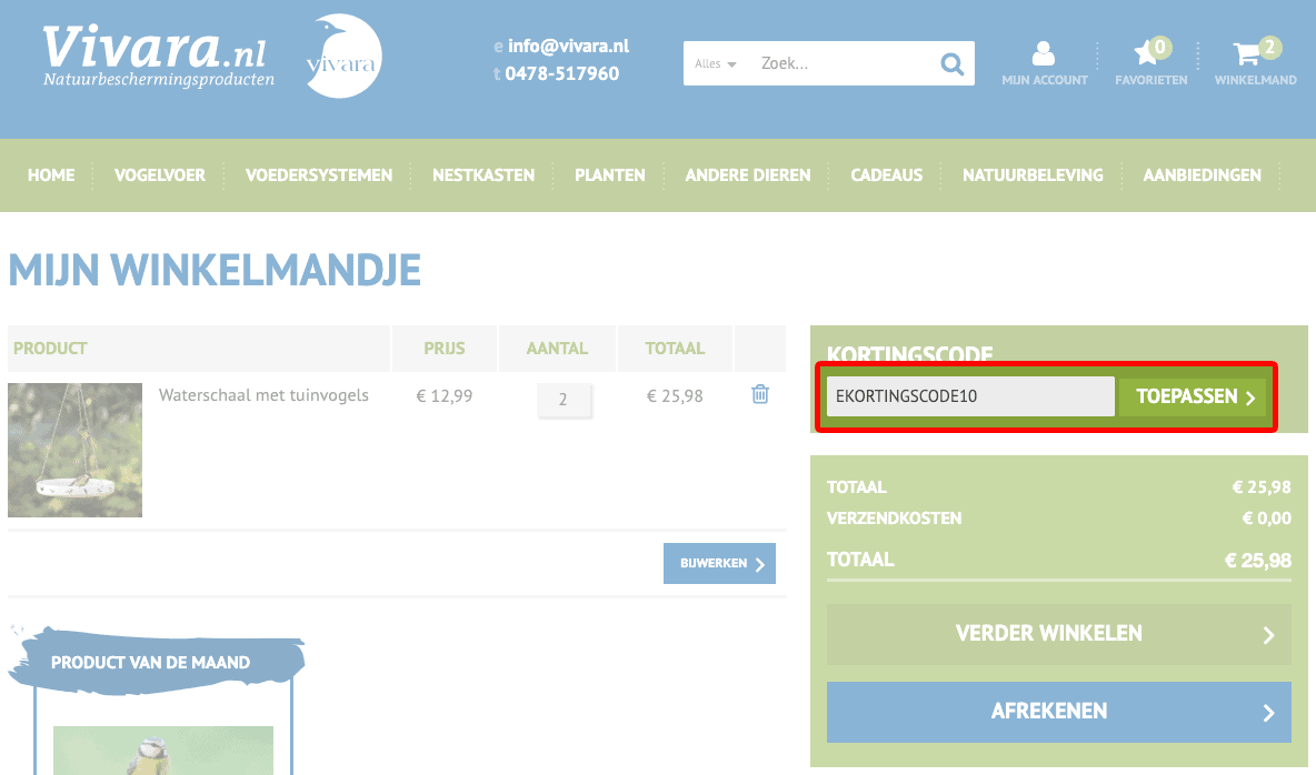 Vivara kortingscode gebruiken