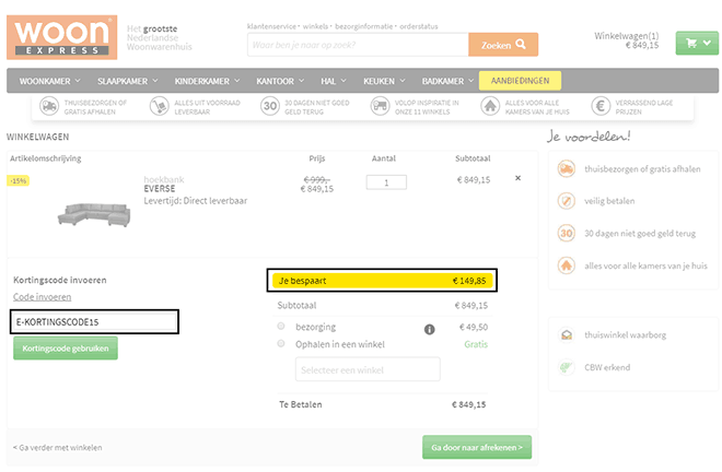 aanbidden ziel Kort geleden gratis verzending • Woonexpress kortingscode in januari | e-Kortingscode.nl