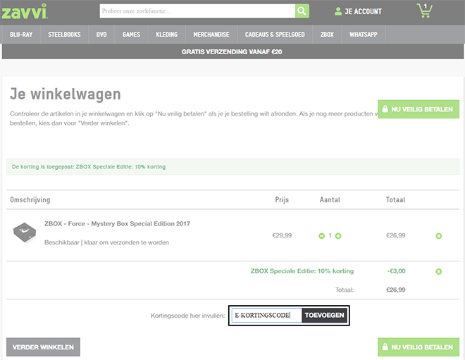 Zavvi kortingscode gebruiken
